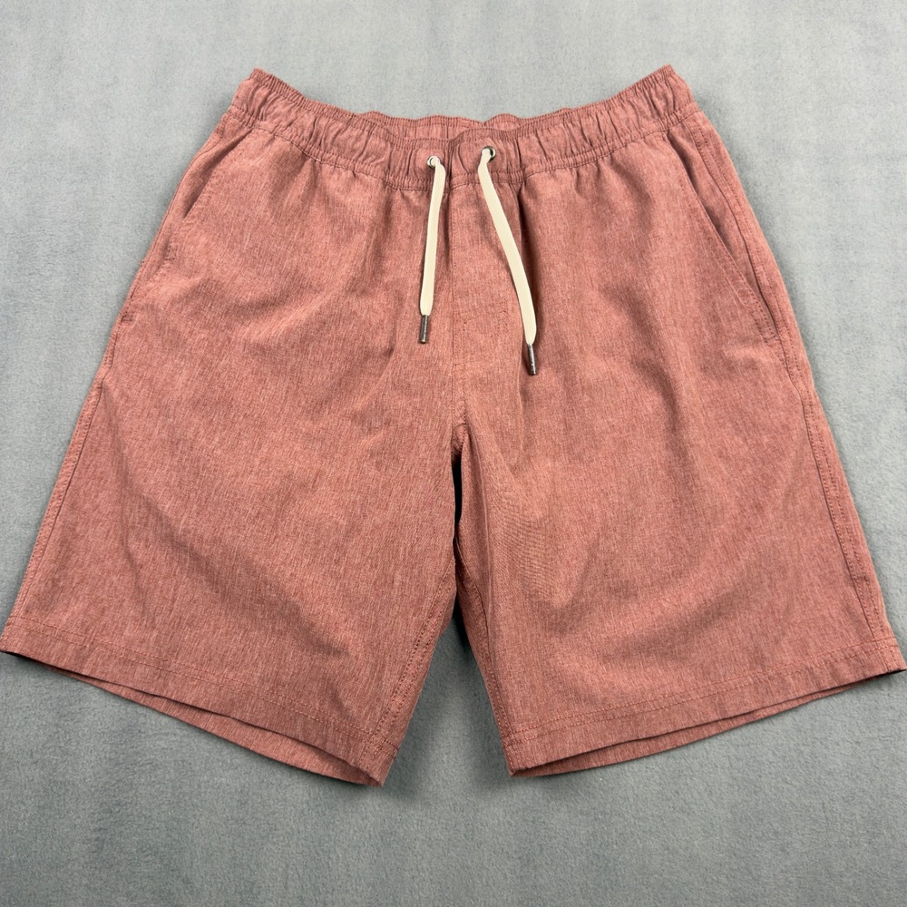 Fair Harbor Mens The Anchor Swim Short Heathered Red Size S Drawstring Trunks